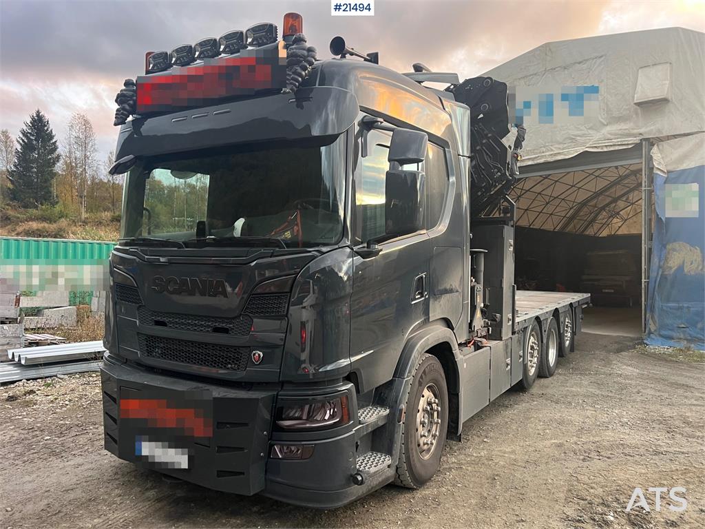 Scania G560 8x2 pusher crane truck w/ onspot, 2023 50t/m