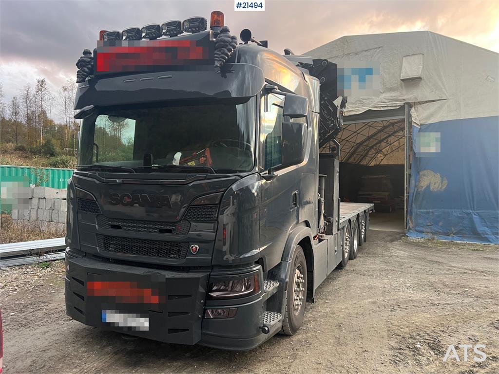 Scania G560 8x2 pusher crane truck w/ onspot, 2023 50t/m