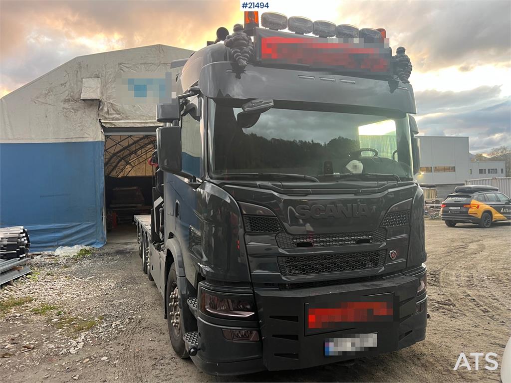 Scania G560 8x2 pusher crane truck w/ onspot, 2023 50t/m