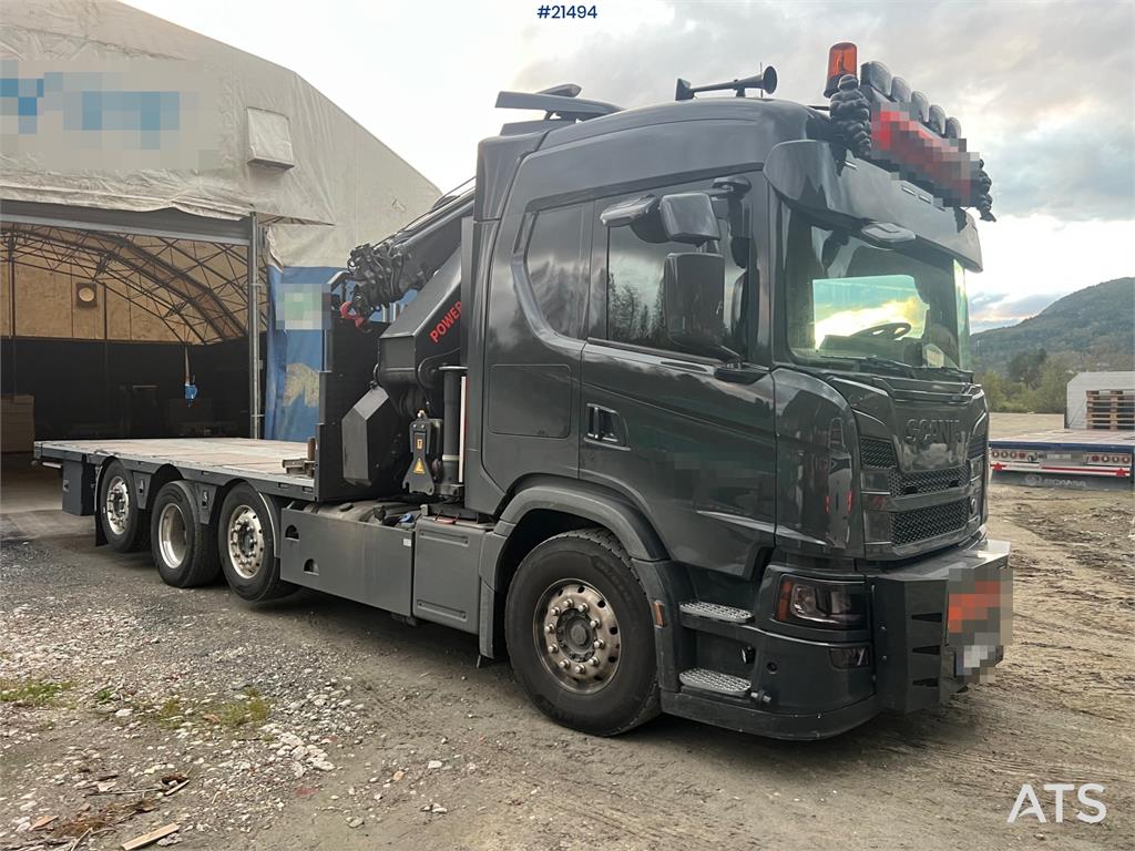 Scania G560 8x2 pusher crane truck w/ onspot, 2023 50t/m