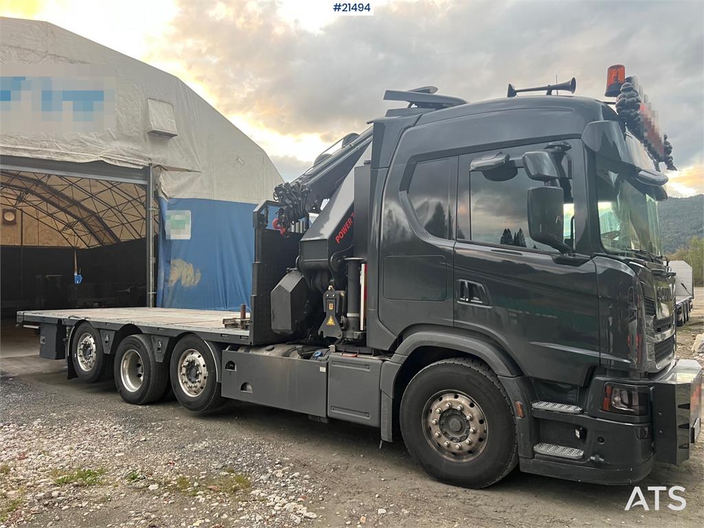 Scania G560 8x2 pusher crane truck w/ onspot, 2023 50t/m