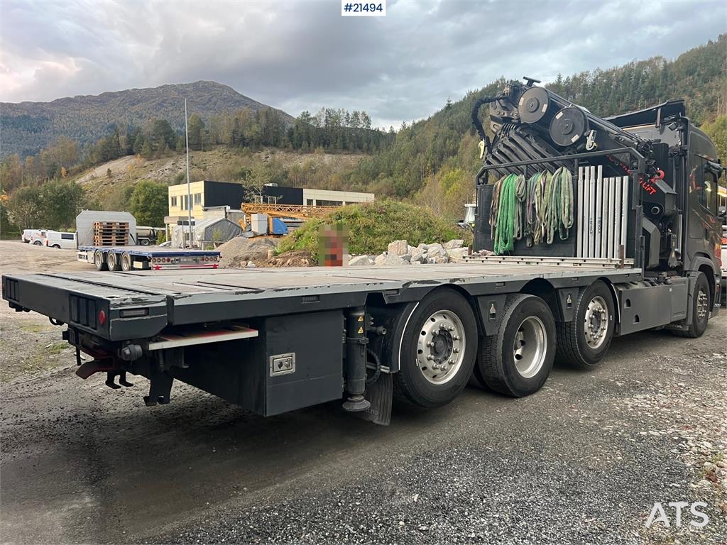Scania G560 8x2 pusher crane truck w/ onspot, 2023 50t/m