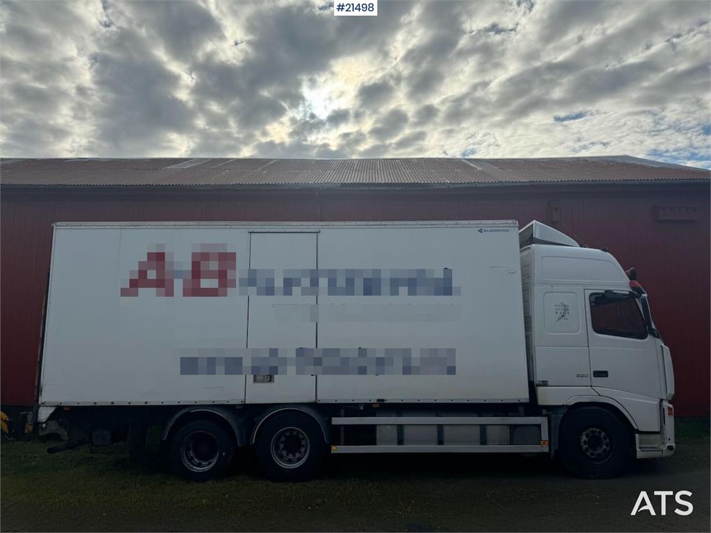 Volvo Fh520 6x2 box truck w/ full side opening and lift.