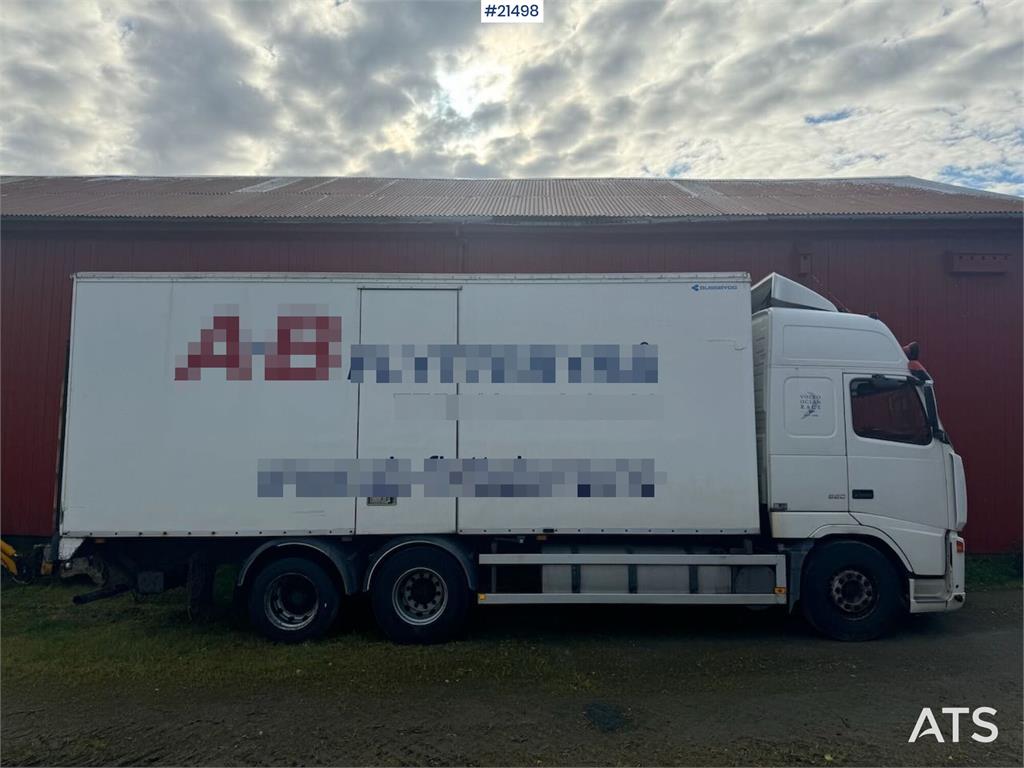 Volvo Fh520 6x2 box truck w/ full side opening and lift.