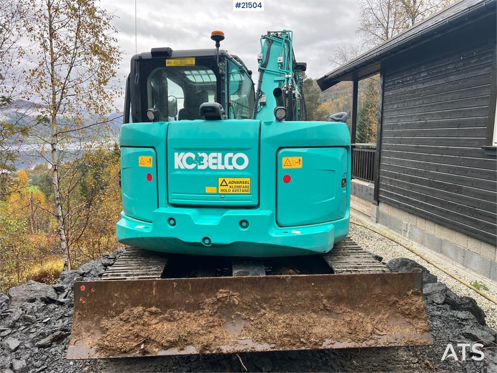 Kobelco Sk75SR-3E excavator w/ sanding bucket, rototilt an