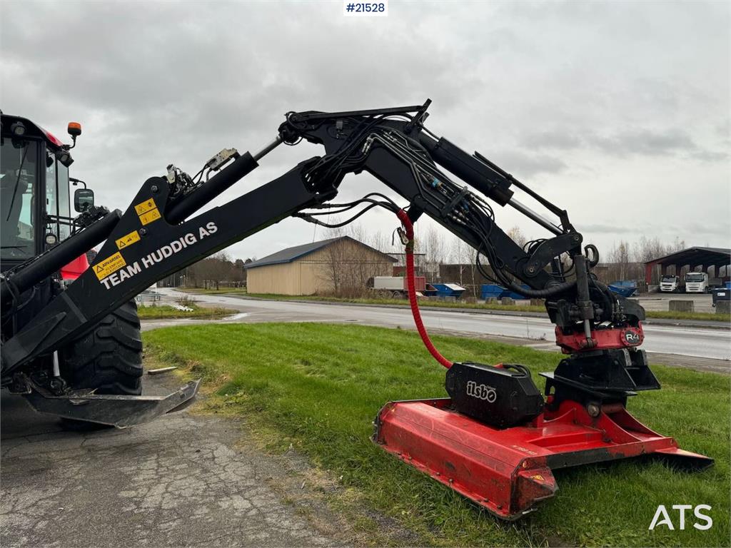 Huddig 1260C Backhoe w/ Palfinger crane, Lift, rototilt a