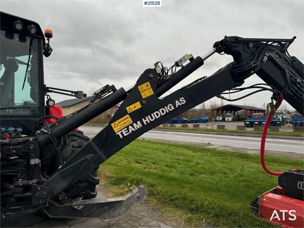 Huddig 1260C Backhoe w/ Palfinger crane, Lift, rototilt a