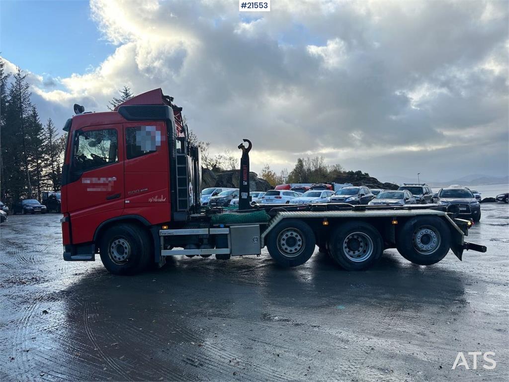 Volvo FH 500 hook truck 8x2 w/ 21 t hook. WATCH VIDEO.