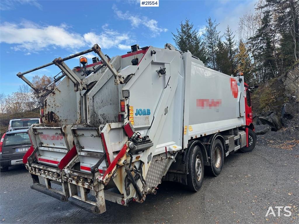 Mercedes-Benz Actros 2543 6x2 2-chamber compactor truck w/ JOAB