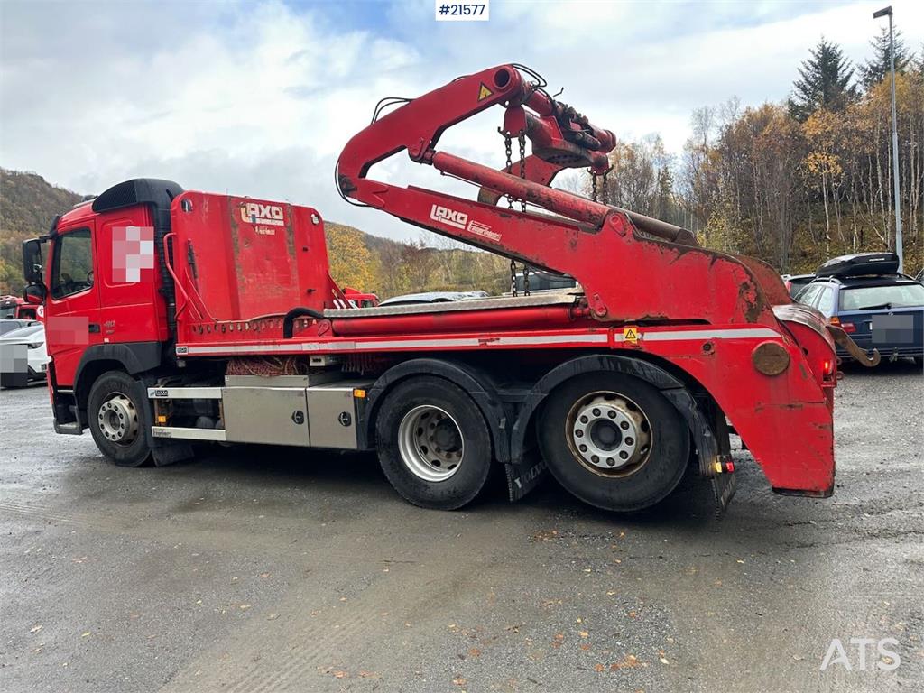 Volvo FM 410 skip dumper 6x2 w/ Laxo body, extension and