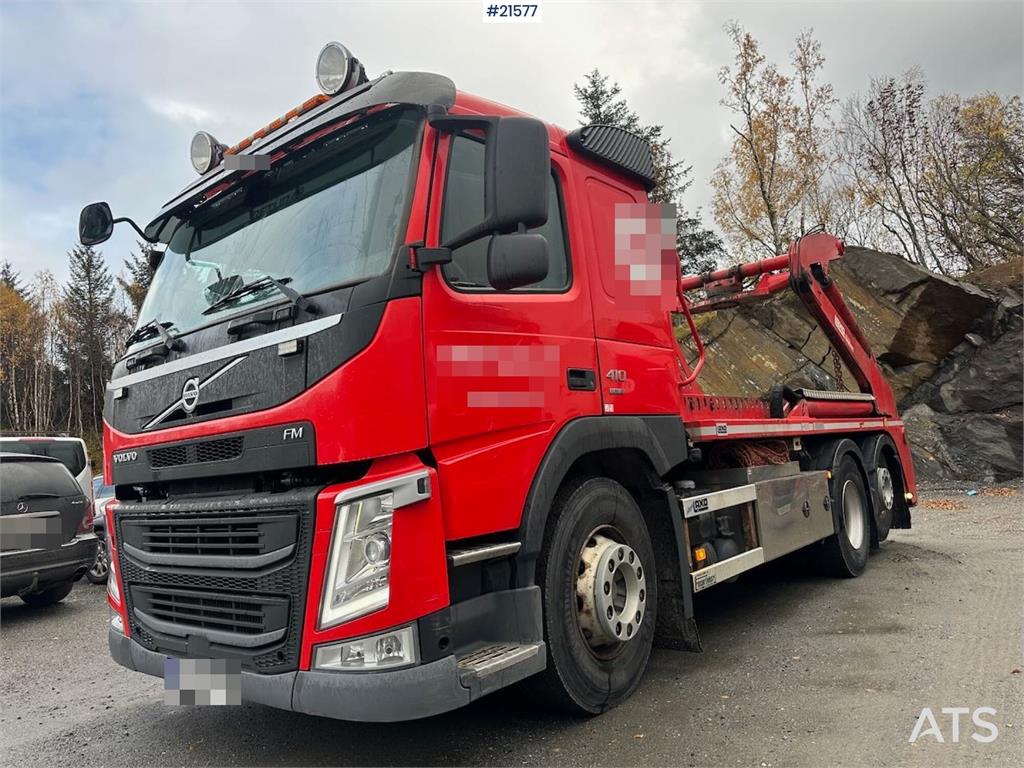 Volvo FM 410 skip dumper 6x2 w/ Laxo body, extension and
