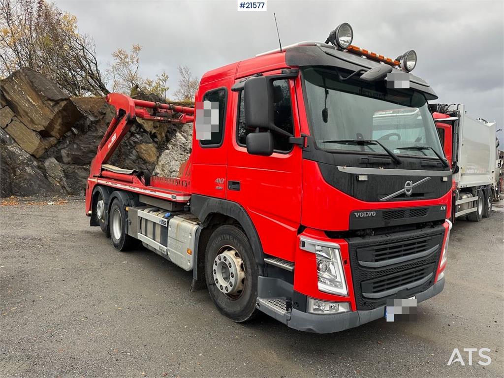 Volvo FM 410 skip dumper 6x2 w/ Laxo body, extension and
