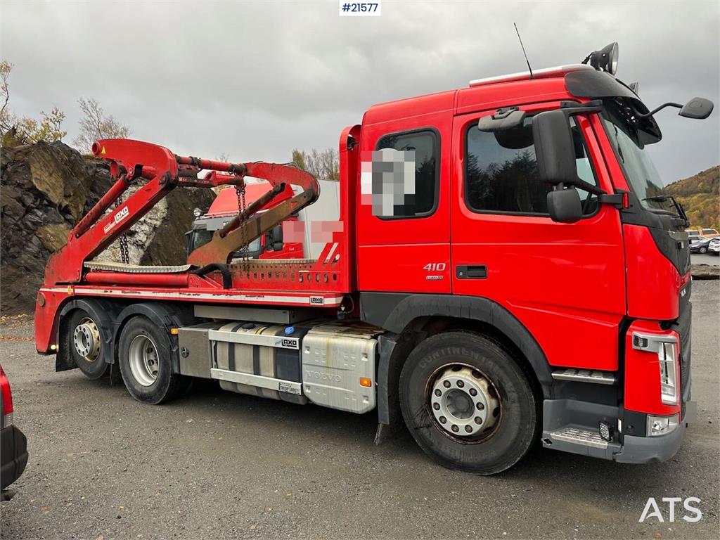 Volvo FM 410 skip dumper 6x2 w/ Laxo body, extension and