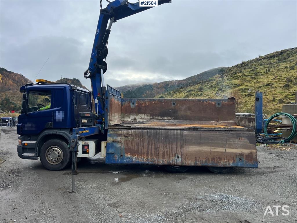 Scania P380 6x2 crane truck w/tipper, w/14t/ and w/Hiab c