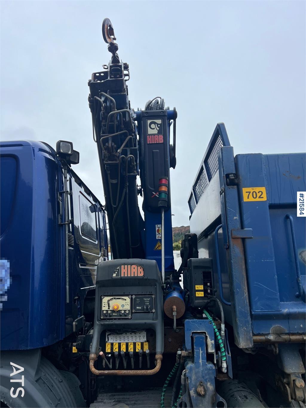 Scania P380 6x2 crane truck w/tipper, w/14t/ and w/Hiab c