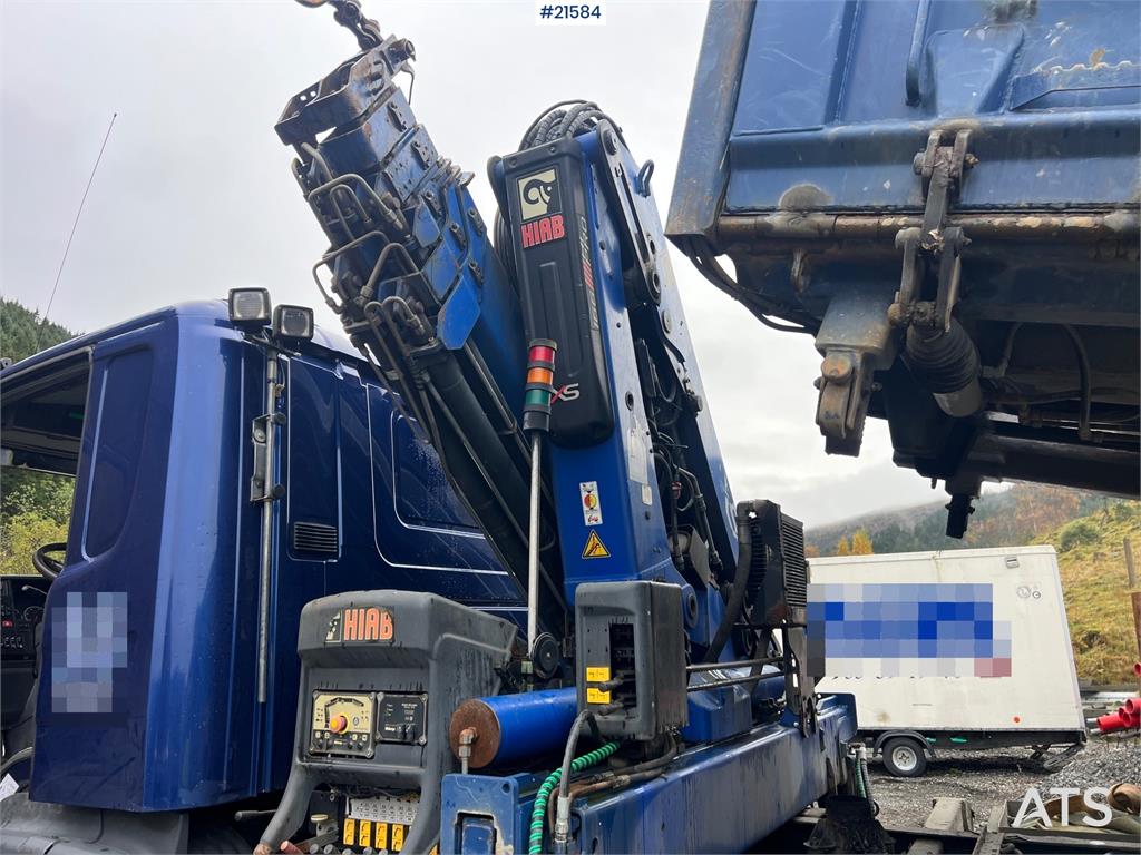 Scania P380 6x2 crane truck w/tipper, w/14t/ and w/Hiab c