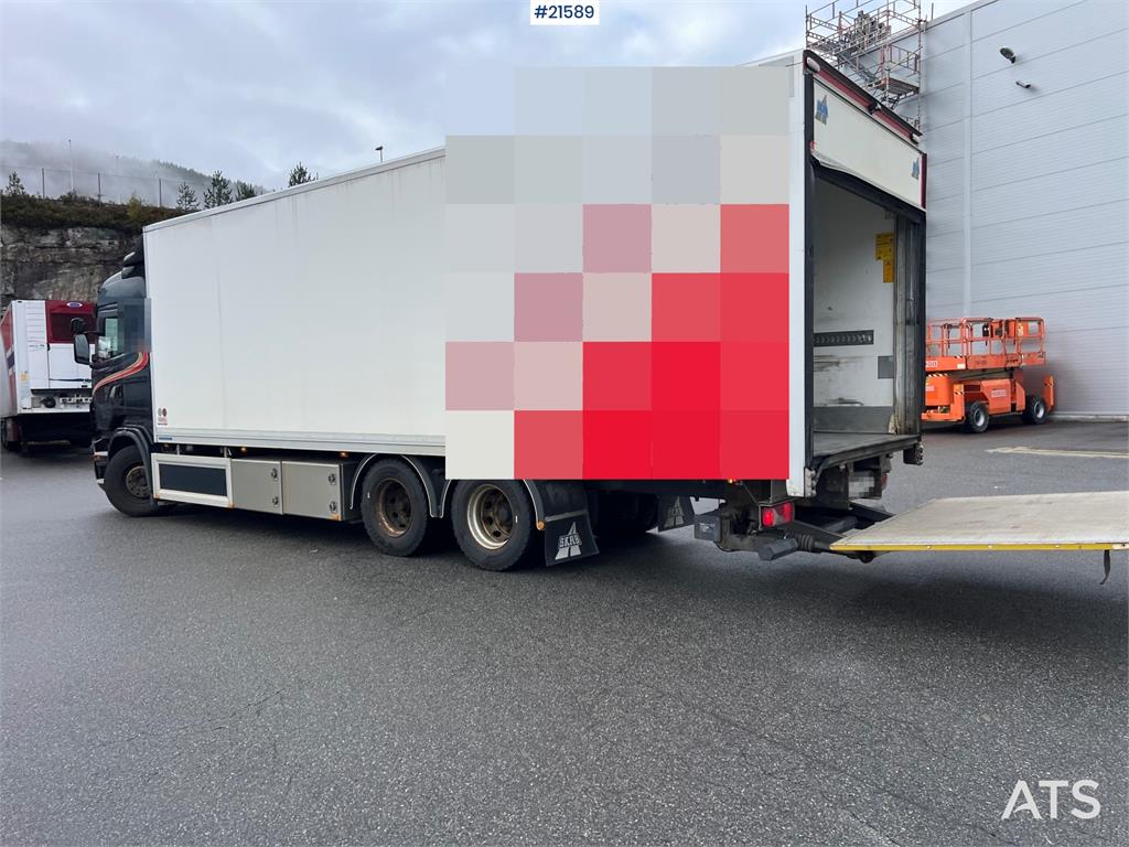 Scania R500 6x2 box truck w/ 2 temp refrigerator/freezer