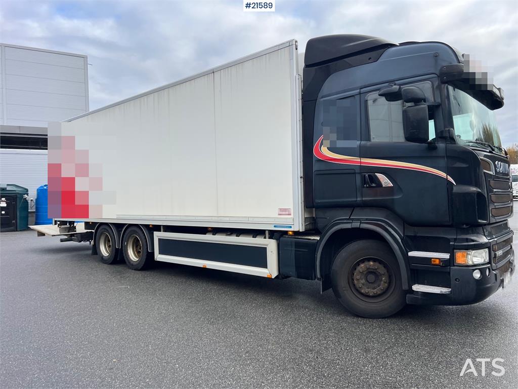 Scania R500 6x2 box truck w/ 2 temp refrigerator/freezer