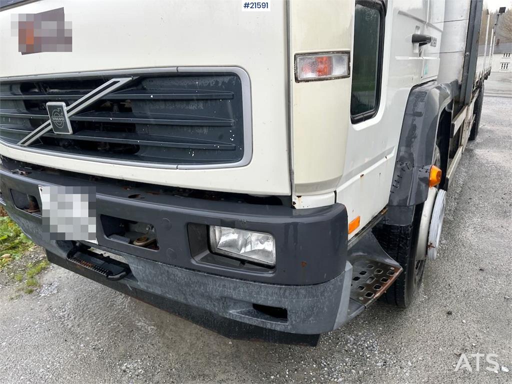 Volvo FL 6 flatbed truck w/ rear mounted crane. WATCH VI