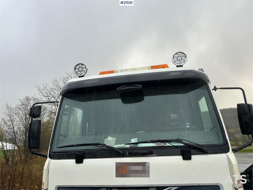 Volvo FL 6 flatbed truck w/ rear mounted crane. WATCH VI