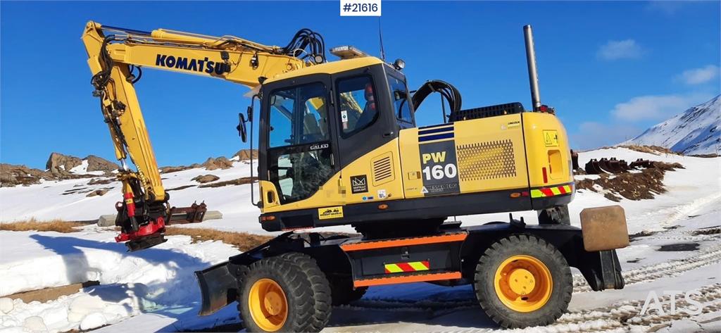 Komatsu PW 160-7K Wheel Excavator w/ Rototilt