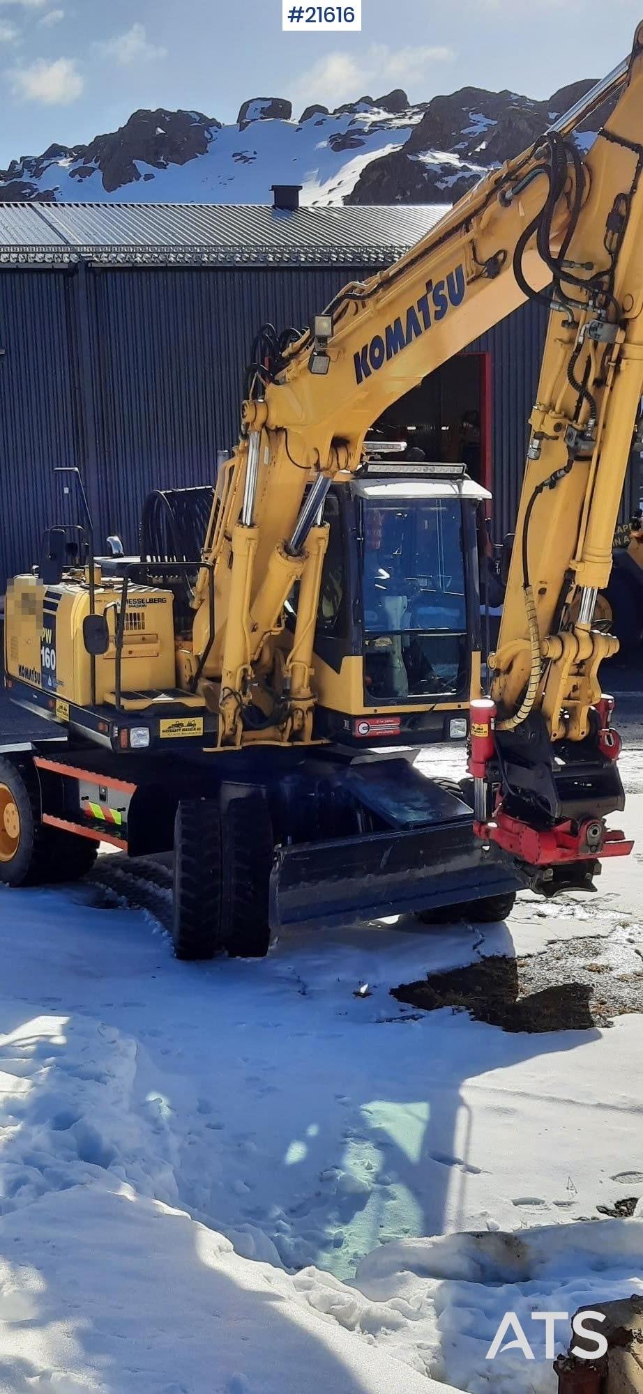 Komatsu PW 160-7K Wheel Excavator w/ Rototilt