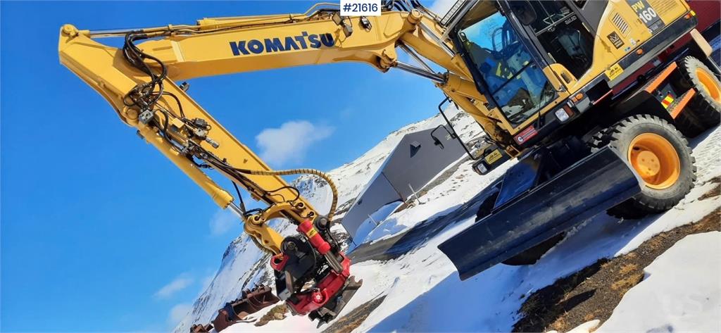 Komatsu PW 160-7K Wheel Excavator w/ Rototilt