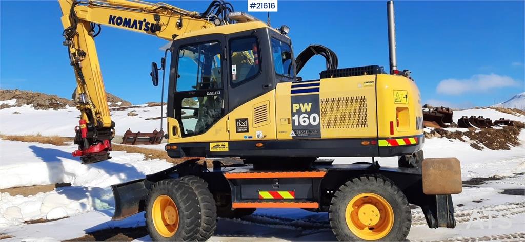 Komatsu PW 160-7K Wheel Excavator w/ Rototilt
