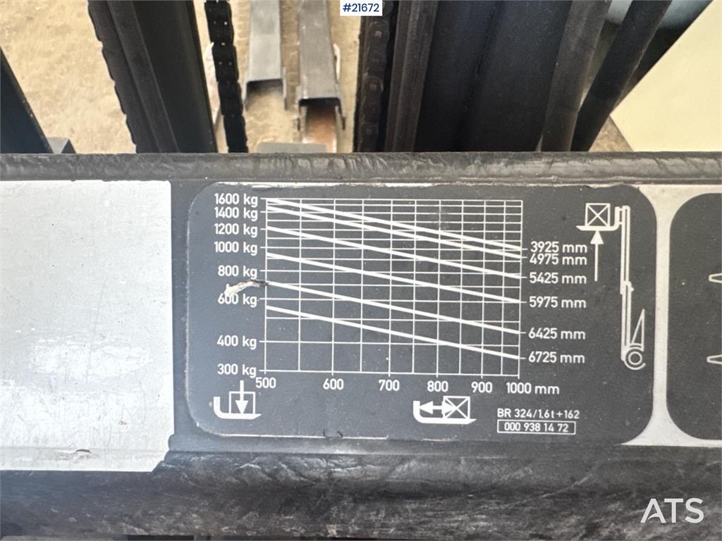 Linde E16 EL Truck w/extensions.