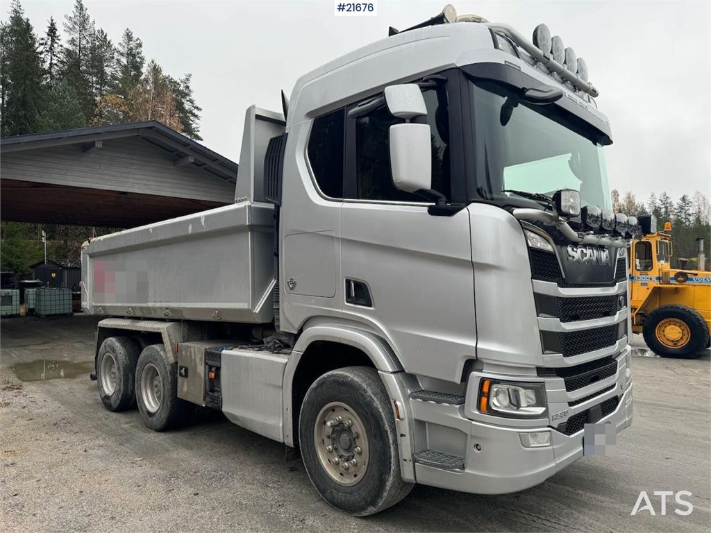 Scania R580 6x4 Tipper Truck with Snow Plow Setup
