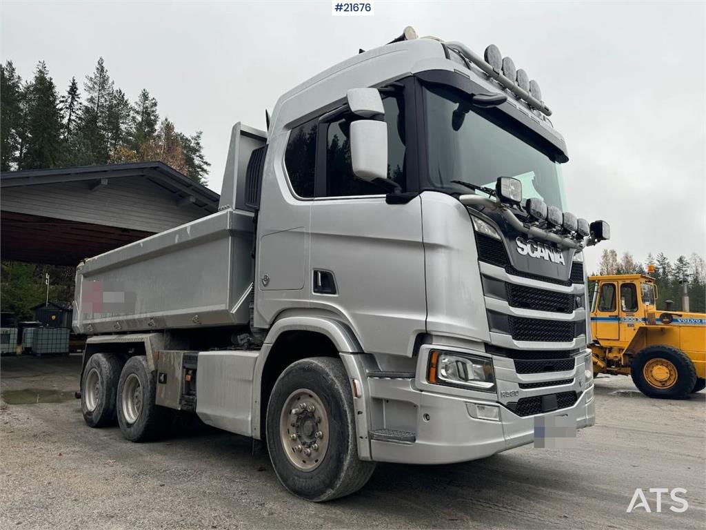 Scania R580 6x4 Tipper Truck with Snow Plow Setup
