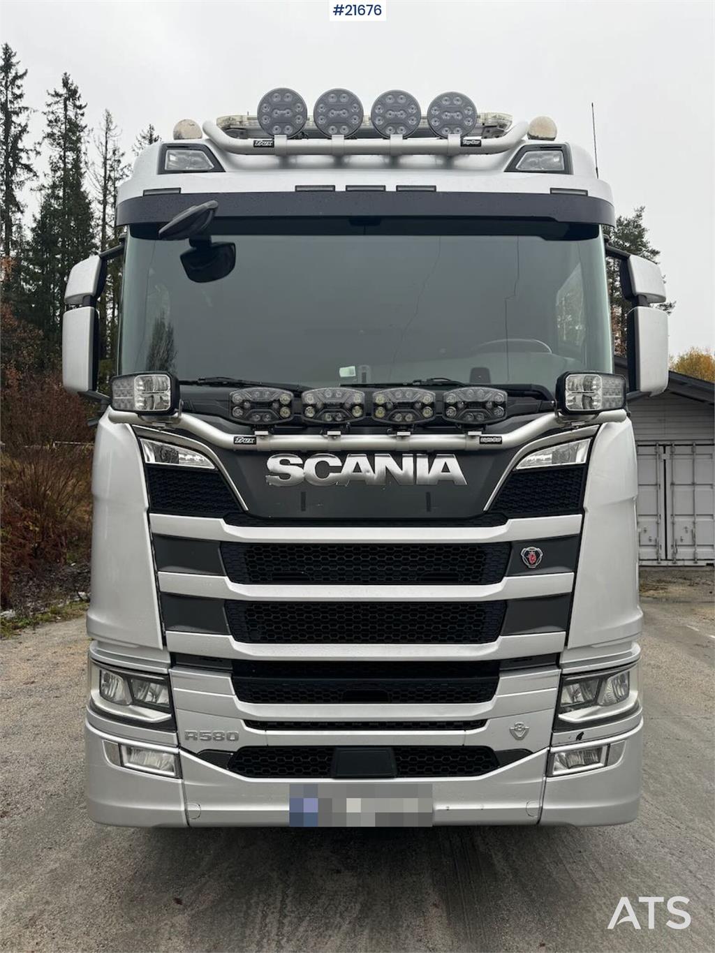 Scania R580 6x4 Tipper Truck with Snow Plow Setup