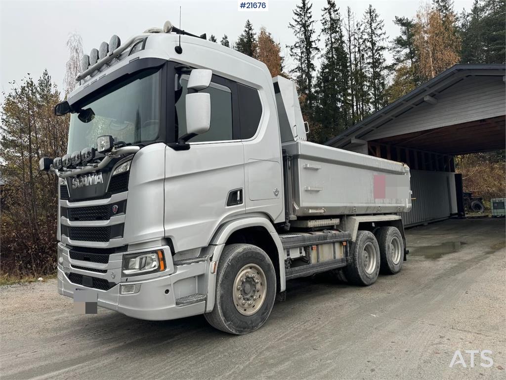 Scania R580 6x4 Tipper Truck with Snow Plow Setup