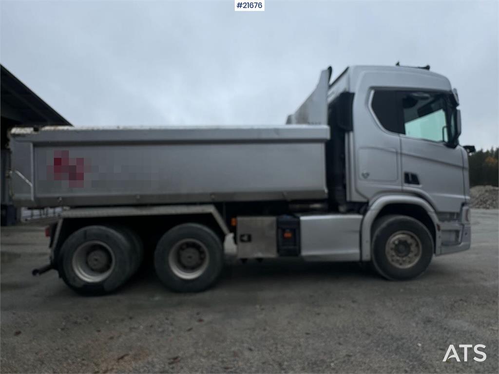 Scania R580 6x4 Tipper Truck with Snow Plow Setup