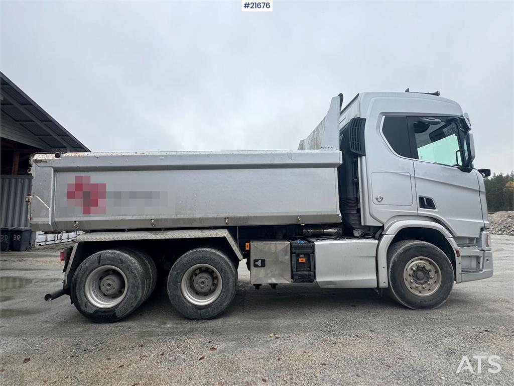 Scania R580 6x4 Tipper Truck with Snow Plow Setup