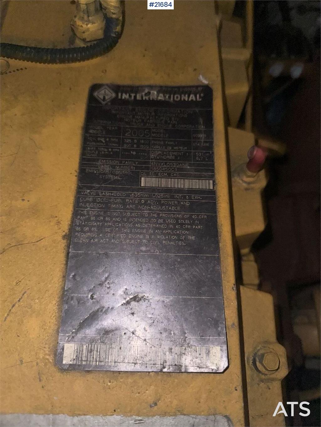 Olympian GEH250 generator with container