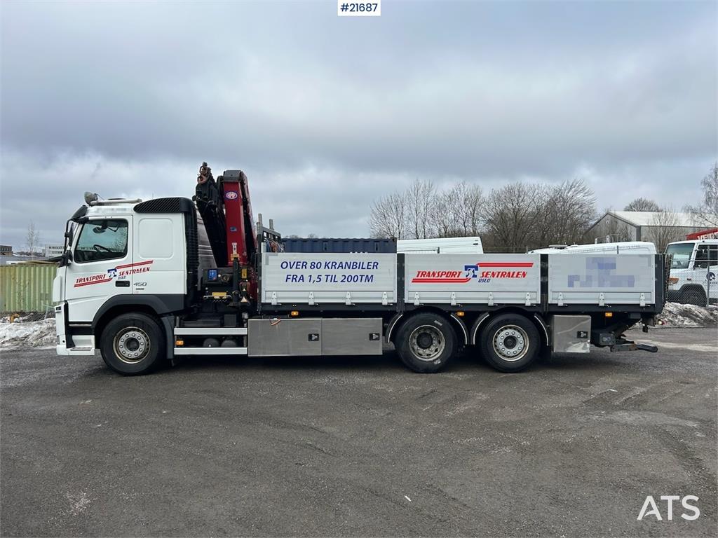 Volvo FM450 Crane Truck w/ 21 t/m HMF crane and Lift. 19