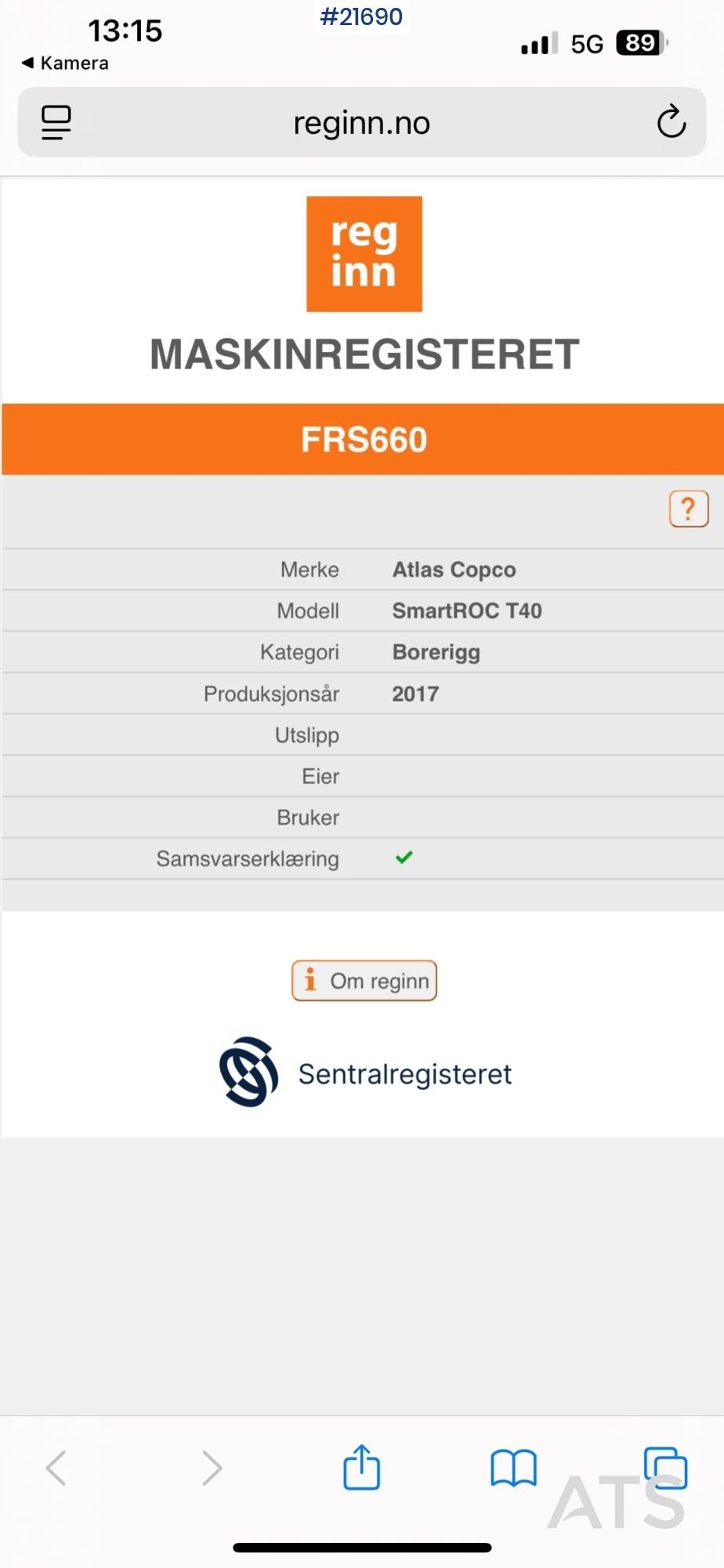 Atlas Copco smartroc T40-11
