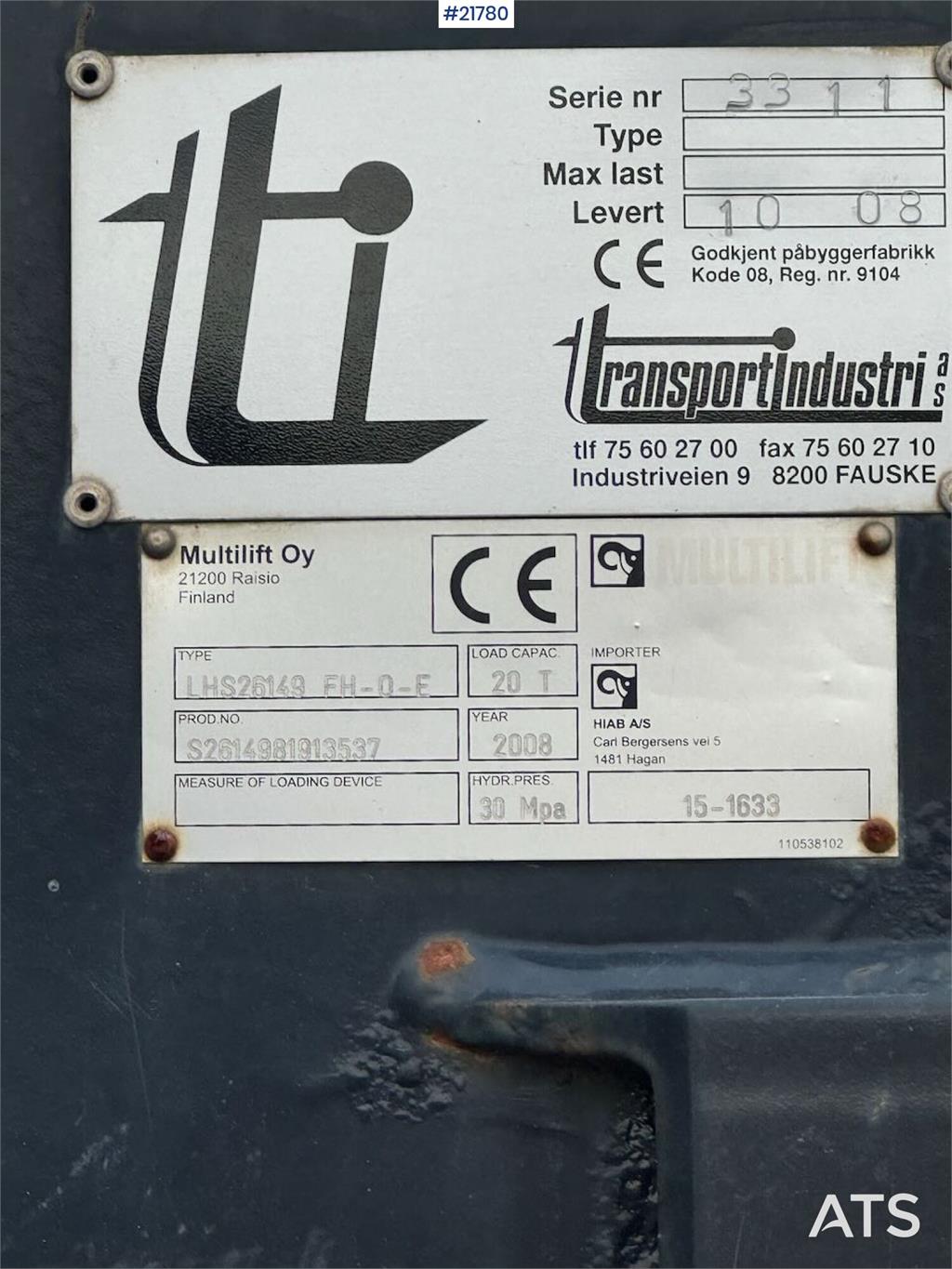 MAN TGS 28.480 6x4 – Hook lift truck with snow plow se