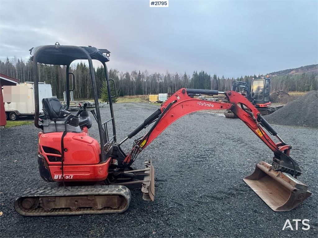 Kubota U17-3a Mini Excavator with 4 Buckets, Ripper, and