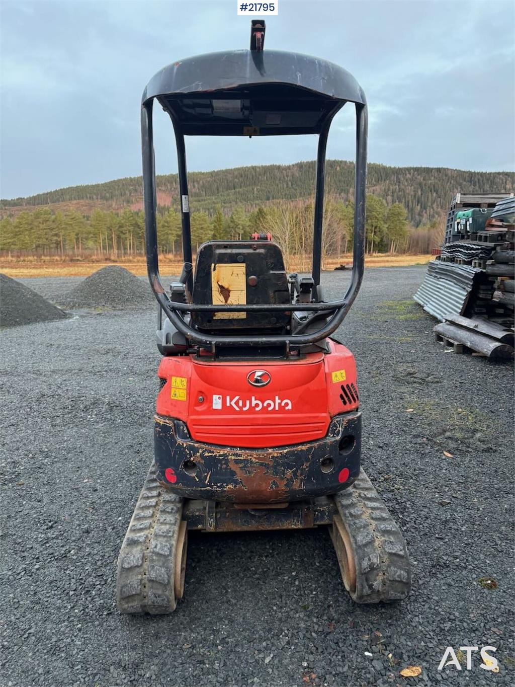 Kubota U17-3a Mini Excavator with 4 Buckets, Ripper, and