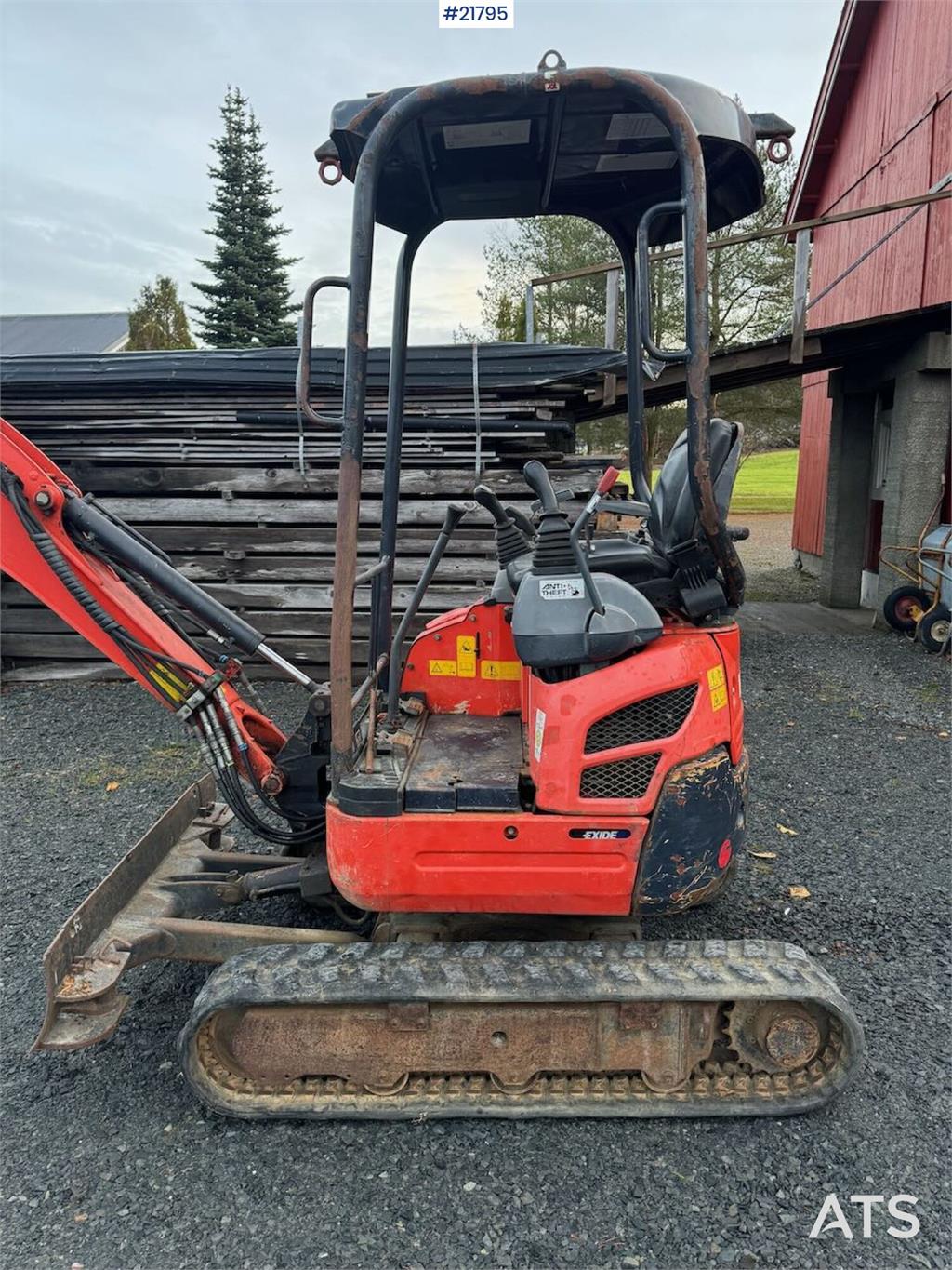 Kubota U17-3a Mini Excavator with 4 Buckets, Ripper, and