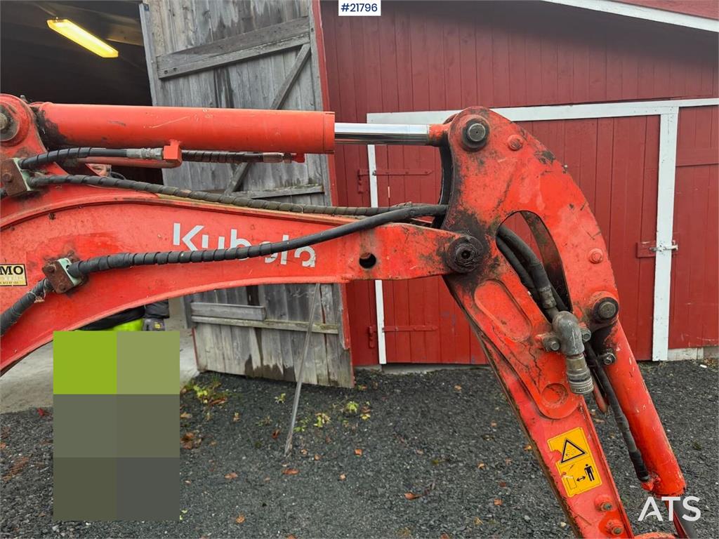 Kubota U17-3a Mini Excavator with Grading Bucket – Custom