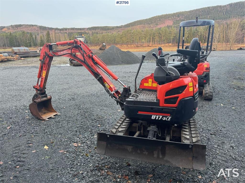 Kubota U17-3a Mini Excavator with Grading Bucket – Custom