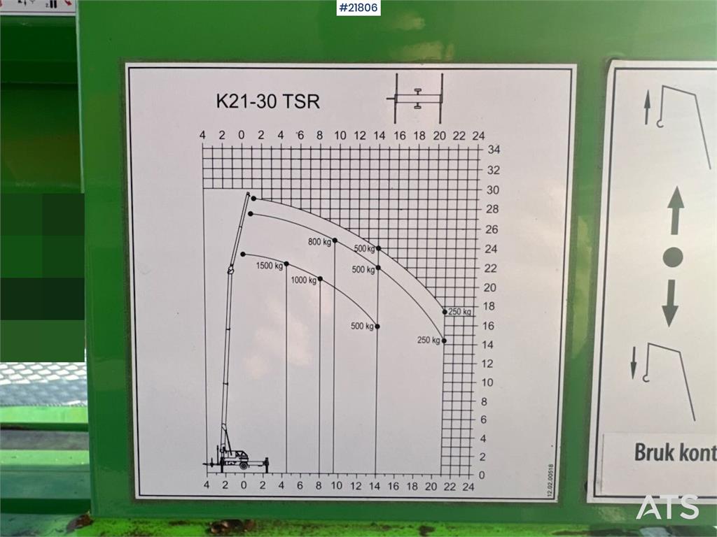 Klaas K21-30 Construction Crane – 340 hours!