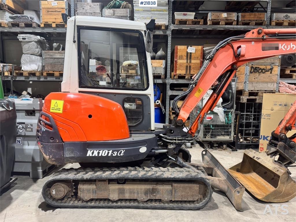 Kubota KX101-3 Mini Excavator w/ Bucket and Grab
