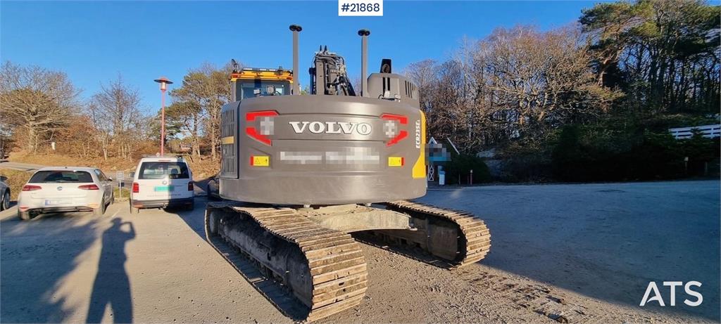 Volvo ECR235 EL excavator w/ digging bucket, sanding buc