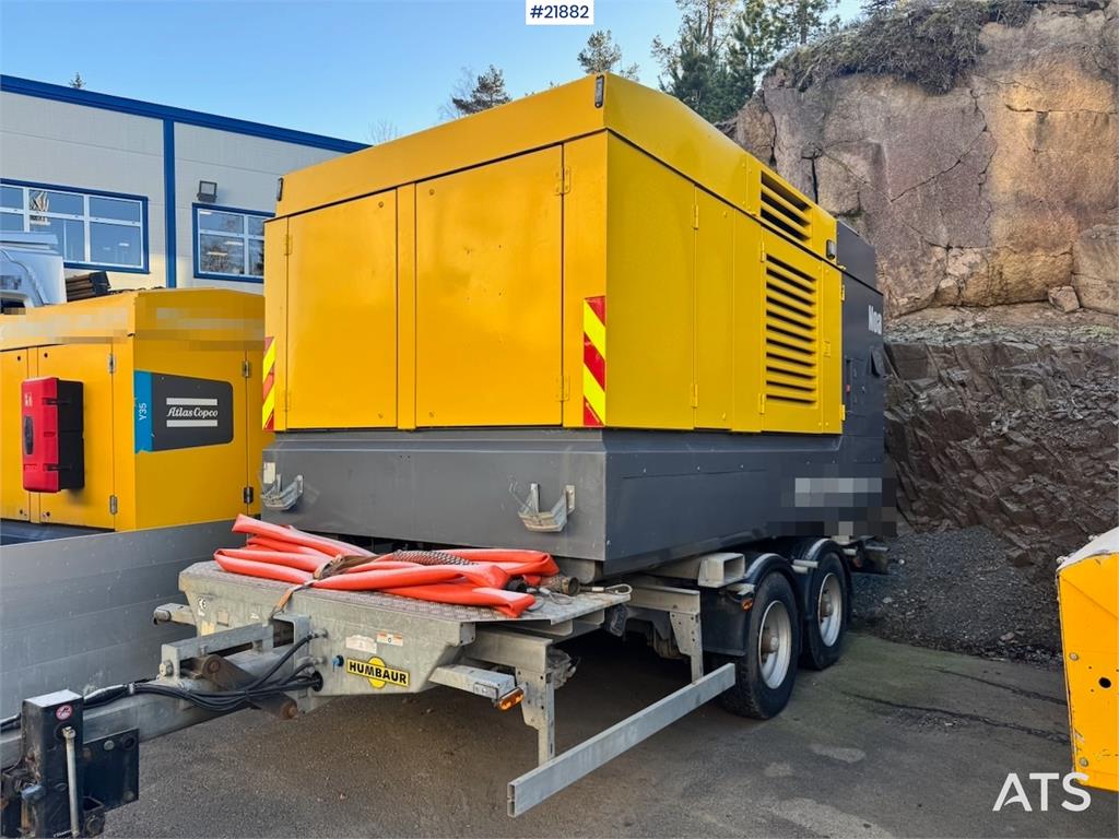Atlas Copco Y35 Air Compressor on Humbaur chassis.