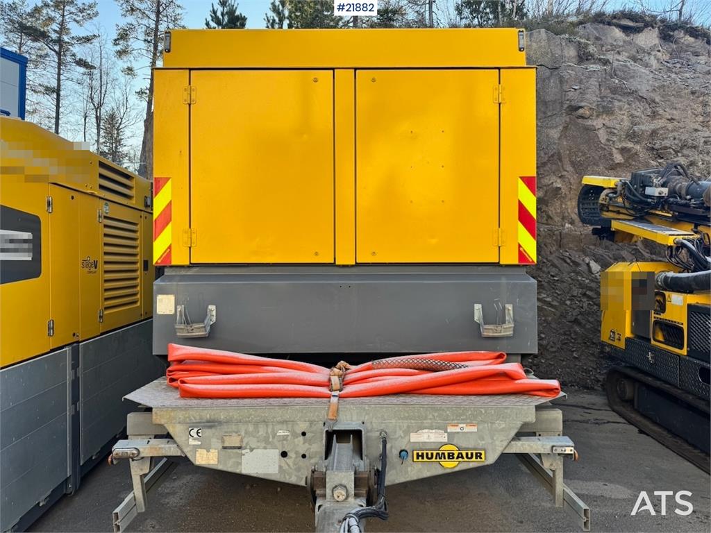 Atlas Copco Y35 Air Compressor on Humbaur chassis.