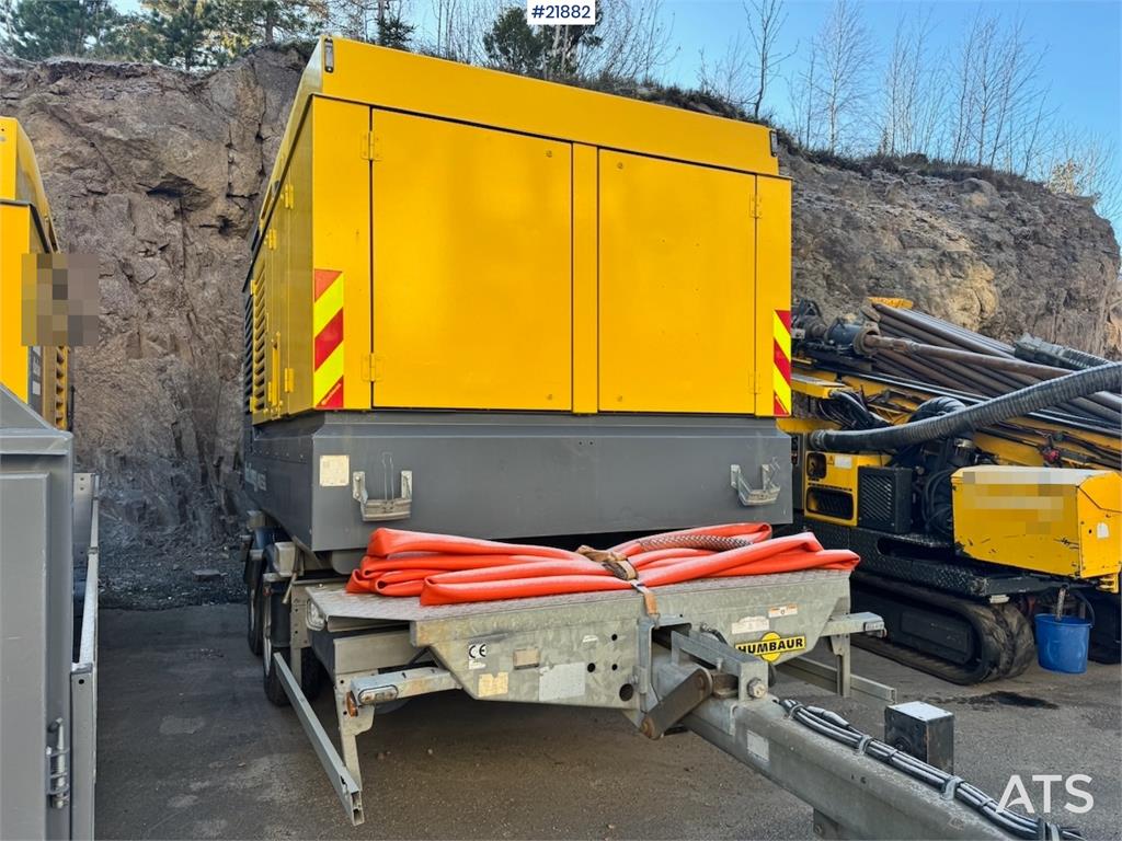 Atlas Copco Y35 Air Compressor on Humbaur chassis.